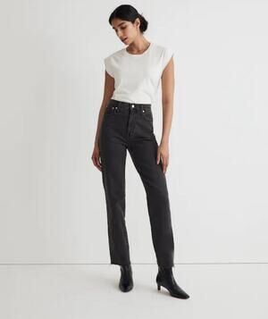 Madewell The Perfect Vintage Jean Charcoal Wash High Rise Straight Leg Womens 26